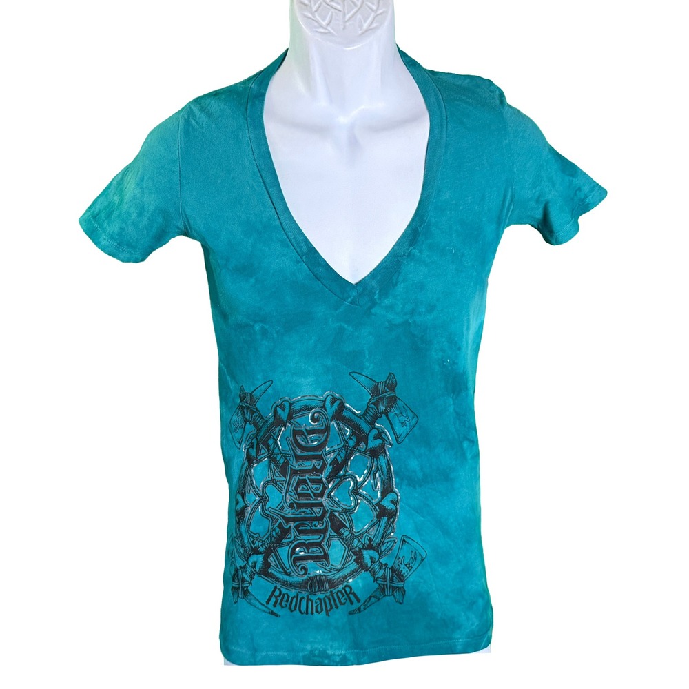 Red Chapter T-Shirt Womens Small Jade Mint Dream Believe Ambigram Graphic Tee
